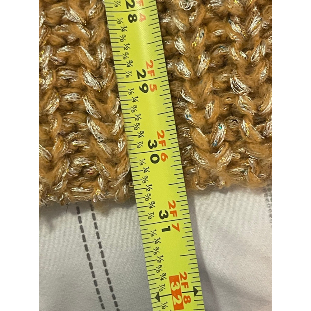 NWT Anthropologie Maeve Ombre Cardigan Sweater M Gold Shimmer Sequins Cape - Picture 12 of 15